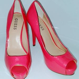 Guess hot pink stilettos